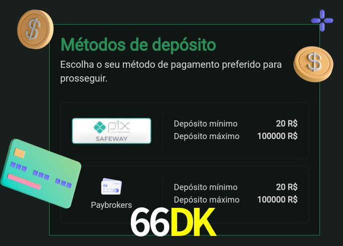 O cassino 66DK oferece uma grande variedade de métodos de pagamento